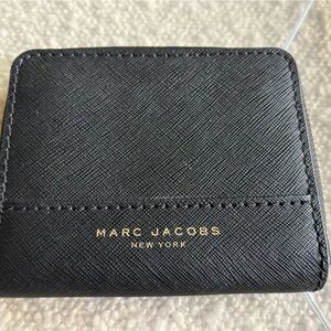 Marc Jacobs Black Key & Card Holder Saffiano Leather